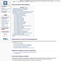 Documentation Développeur - Dolibarr Wiki