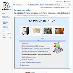 La documentation/Langages documentaires à structure combinatoire, thésaurus