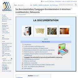 La documentation/Langages documentaires à structure combinatoire, thésaurus