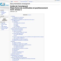 Documentation enseignant - Wikipfc2i