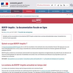 BOFiP-Impôts : la documentation fiscale en ligne