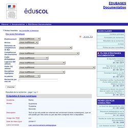 EDU'bases documentation - Formulaire de recherche et résultats pour : 2-09-2017