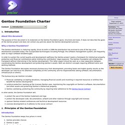 Gentoo Foundation Charter
