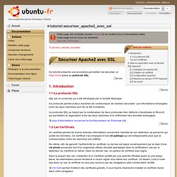 Securiser Apache2 avec SSL