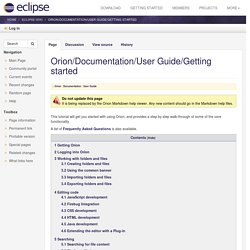 Orion/Documentation/User Guide/Getting started