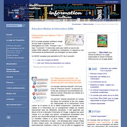 Académie d'Orléans-Tours : Education Médias et Information (EMI)