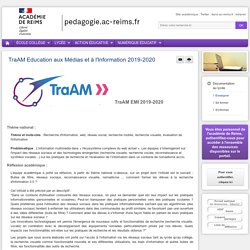 Enseigner Documentation lycée - TraAM Education aux Médias et à l'Information 2019-2020