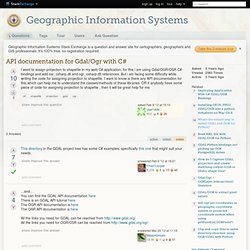 shapefile - API documentation for Gdal/Ogr with C#