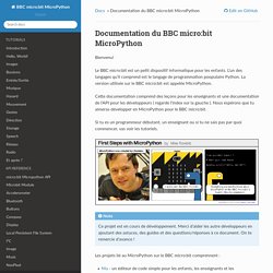 Documentation du BBC micro:bit MicroPython — Documentation BBC micro:bit MicroPython 0.5.0