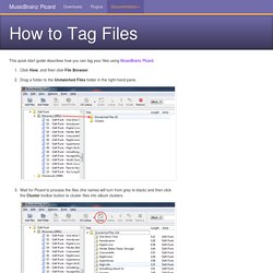 How to Tag Files - Documentation - MusicBrainz Picard