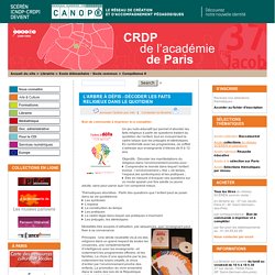 l'Arbre à défis - Décoder les faits religieux dans le quotidien - CRDP de Paris - Centre Régional de Documentation Pédagogique de Paris