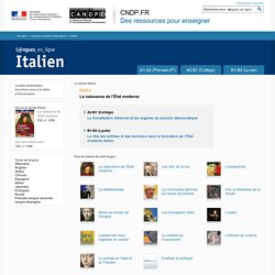 Italien - Langues en ligne - Centre National de Documentation Pédagogique