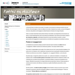 Accueil - Poètes en résistance - Centre National de Documentation Pédagogique