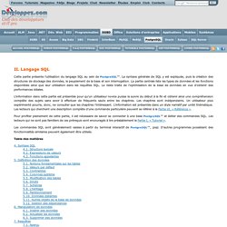 La documentation PostgreSQL 9.3.0 en français