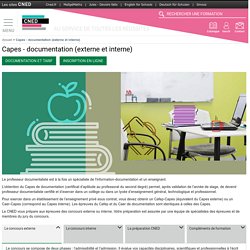 Documentation : préparation aux Capes externe et interne