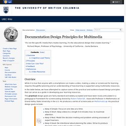 Documentation:Design Principles for Multimedia