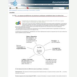 documentation - Le CDI : un espace protéiforme où plusieurs pratiques cohabitent dans le même lieu