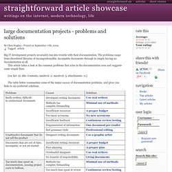 Large Documentation Projects - Problems and Solutions
