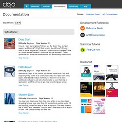 Dojo tutorial document