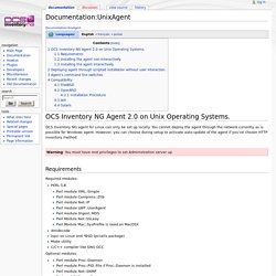 Documentation:UnixAgent - OCS Inventory NG