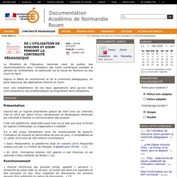 Documentation Académie de Normandie Rouen - De l’utilisation de Discord et Zoom pendant la continuité pédagogique