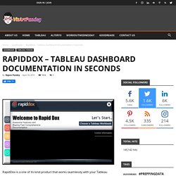 RapidDox - Tableau Dashboard Documentation in Seconds