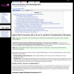 Documentation:WindowsAgent/fr - OCS Inventory NG