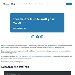 Documenter le code swift pour Xcode - Mindsers Blog