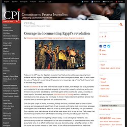Courage in documenting Egypt's revolution