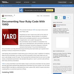 Documenting Your Ruby Code With YARD