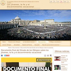 Documento final del sínodo sobre los jóvenes en español