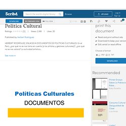 Enlaces Documentos Politica Cultural