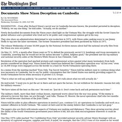 Documents Show Nixon Deception on Cambodia