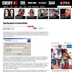 Send Documents to Evernote Quickly