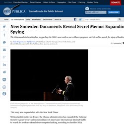 New Snowden Documents Reveal Secret Memos Expanding Spying