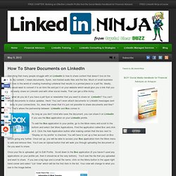 How To Share Documents on LinkedIn
