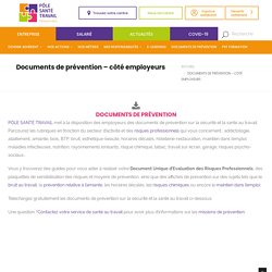 Documents de prévention pour l'employeur