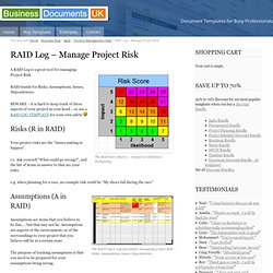 raid log project competencies skills pearltrees template risks dependencies beware assumptions stands issues