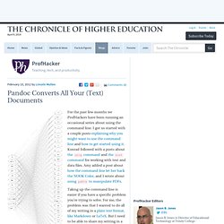 Pandoc Converts All Your (Text) Documents