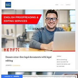 Ensure error-free legal documents with legal editing