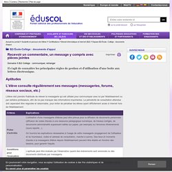 Espace B2i École- Collège : documents d'appui - Recevoir un commentaire