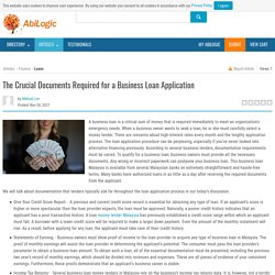 The Crucial Documents Required for a Business Loan Application