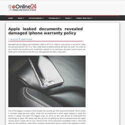 Apple leaked documents revealed damaged iphone warranty policy