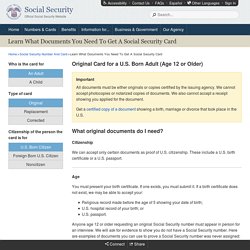 Documents You Need for a Social Security Card