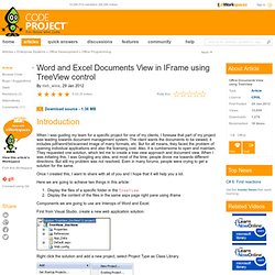 Word and Excel Documents View in IFrame using TreeView control
