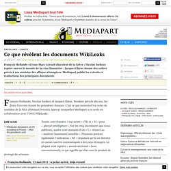 Ce que révèlent les documents WikiLeaks