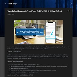 Ways To Print Documents From IPhone And IPad With Or Without AirPrint