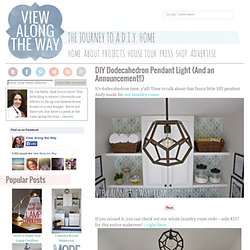 DIY Dodecahedron Pendant Light {And an Announcement!!}