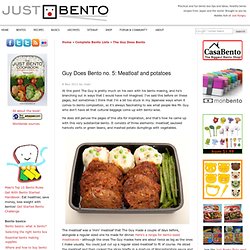 Guy Does Bento no. 5: Meatloaf and potatoes
