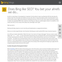 Does Bing like SEO? You bet your ahrefs we do…